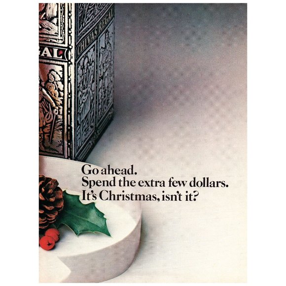 1985 Chivas Regal Scotch Whisky Vintage Print Ad Christmas Party Mistletoe Decor - Picture 3 of 3